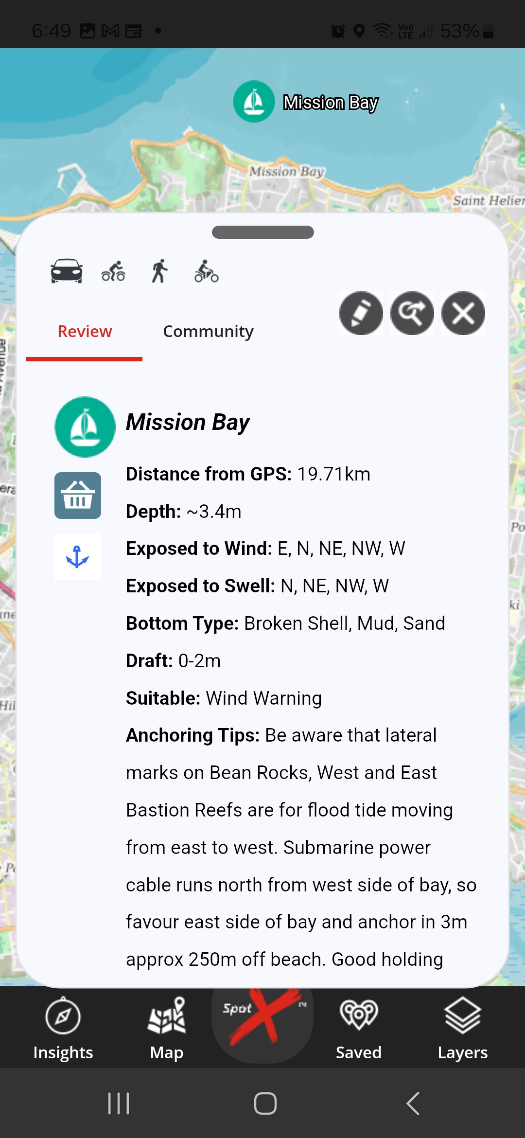 App Cruising MissionBay