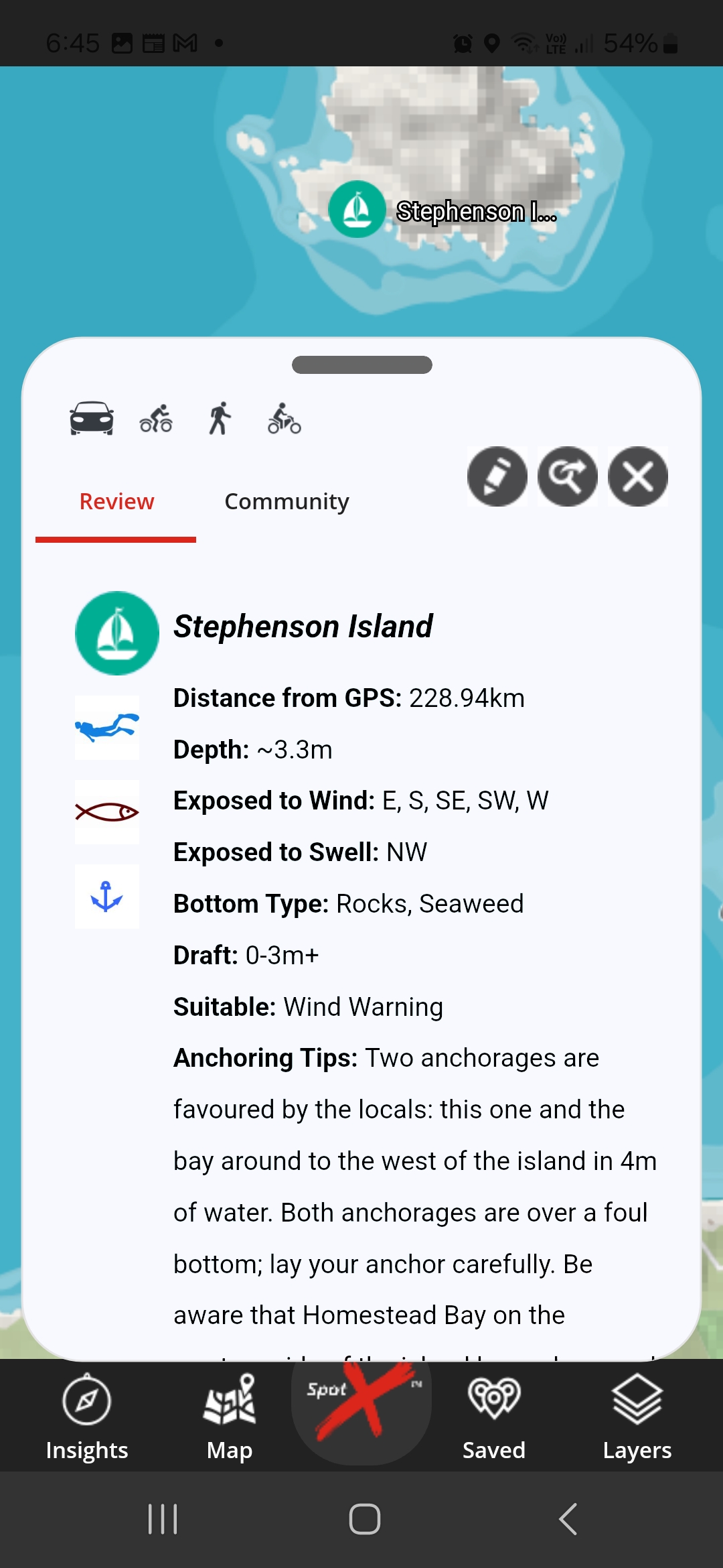 App Cruising StephensonIsland
