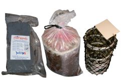 Fish Candy:Fish Candy is a slow release berley containing no large particles, but lots of oil in a cereal base.
Berley Block: Commercially made frozen berley comes in blocks, usually packed in a mesh bag.
Wobble Pot: Wobble pots are a good way to dispense frozen berley. Simply fill them with berley and suspend them at the desired depth.